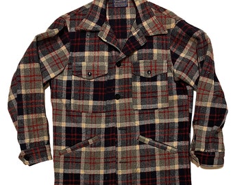 ジャケット・アウター Pendleton wool shirt 70s Vintage 70s Pendleton Wool Jacket Top Coat Plaid Quilted