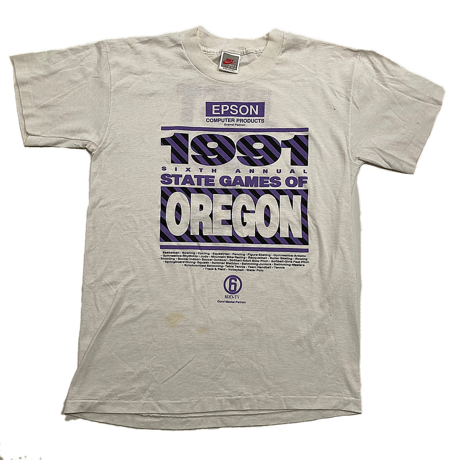Vintage Nike State Games of Oregon T-shirt - Etsy
