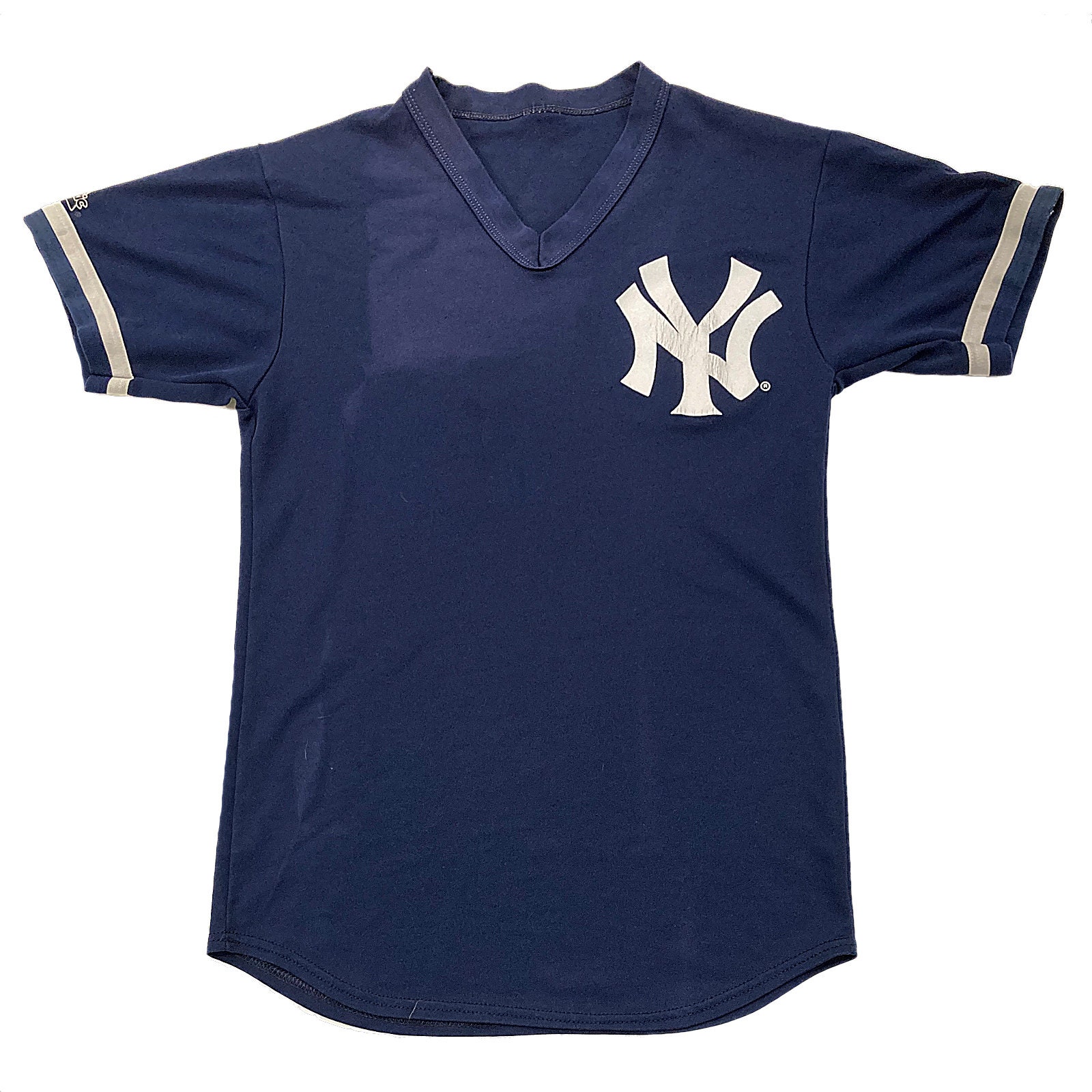 New York Black Yankees Rings & Crwns Youth Mesh Replica V-Neck