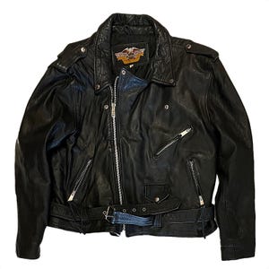 Vintage Leather Motorcycle Jacket - Etsy