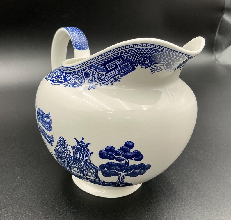 Blue Willow Milk Pitcher Etsy 