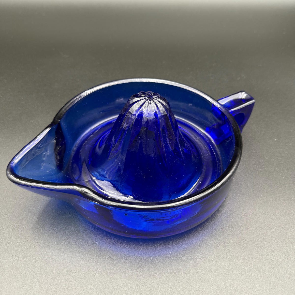Cobalt Blue Citrus Juicer (on Etsy)