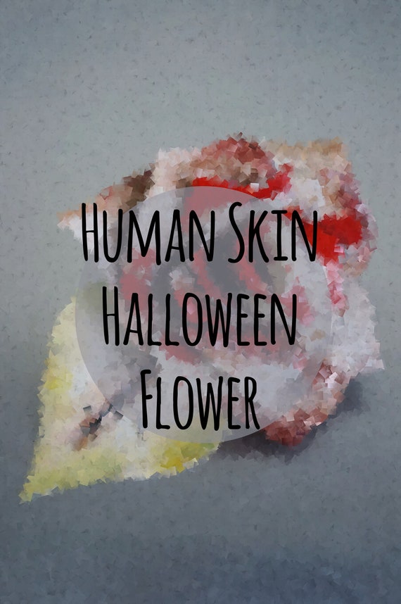 Fake Human Skin Halloween Flowers, Gory Halloween Prop, Bloody Roses, Halloween Decor, Horror Flowers