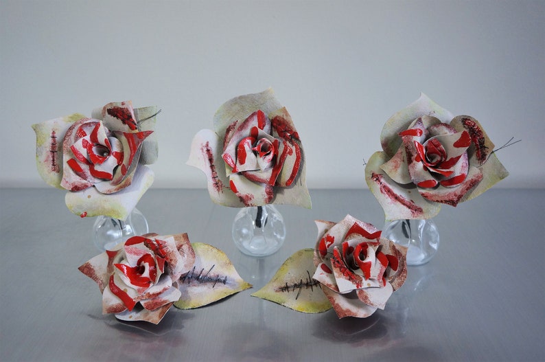 Fake Human Skin Halloween Flowers Gory Halloween Prop Bloody Etsy