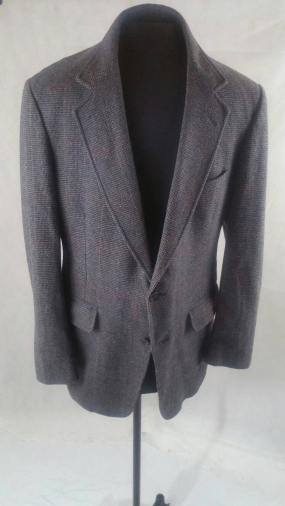 VTG 42S 1970s Hardwick Clothes Blazer Windowpane G