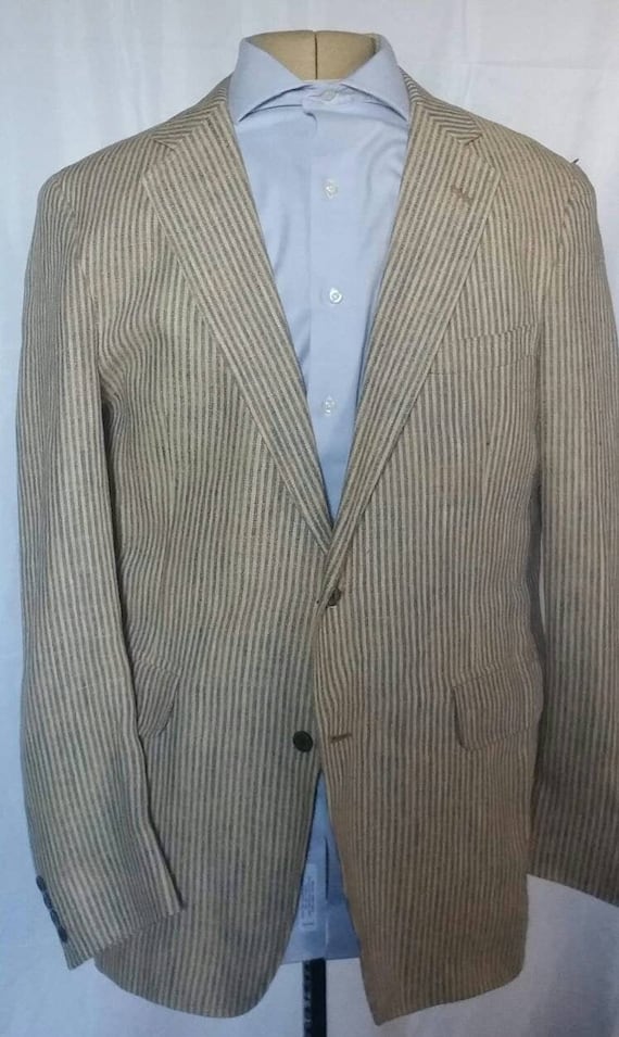 44S 80s Majer of NY Blazer Sport Coat 100% Silk Ta