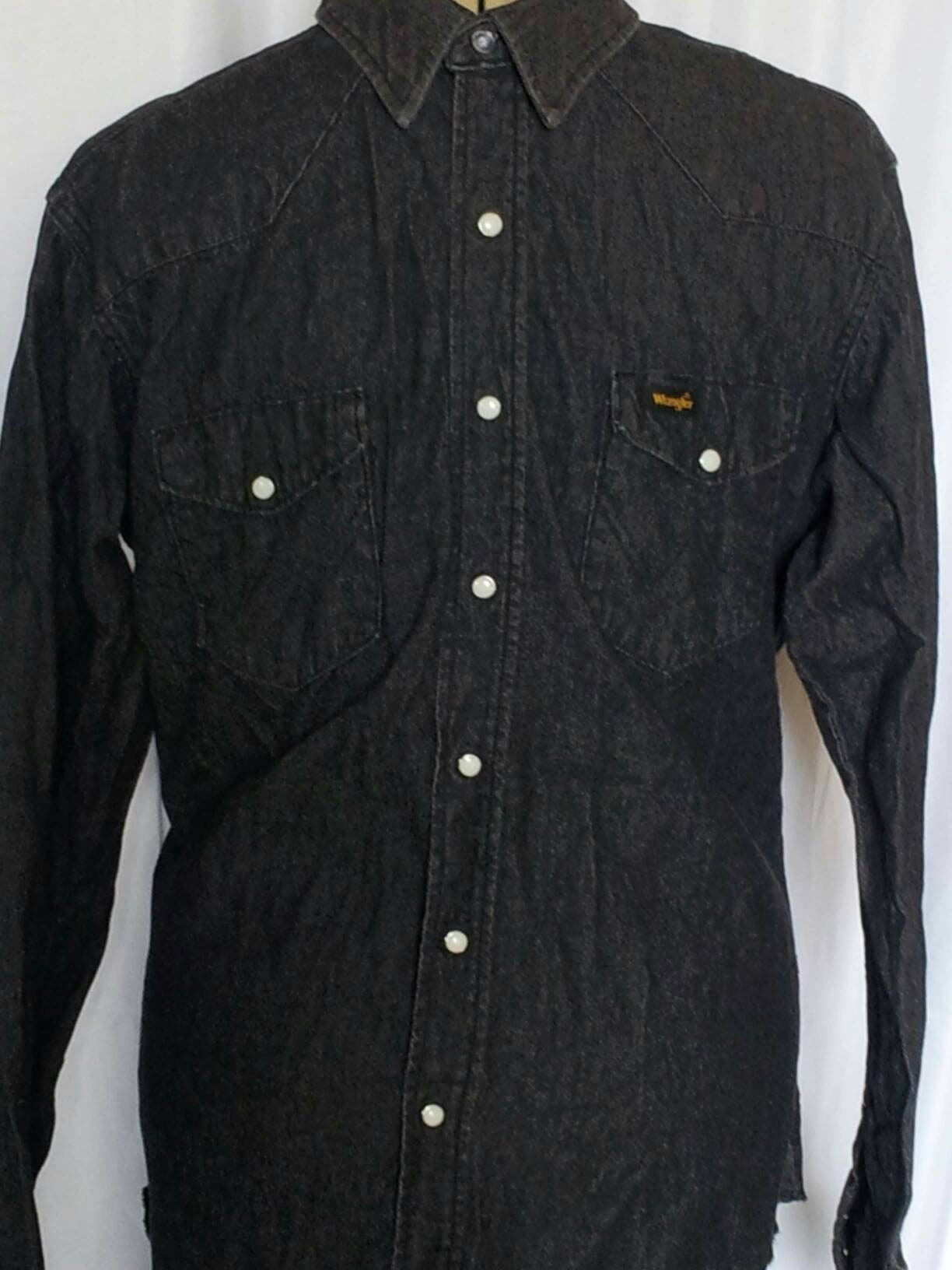 Long Sleeve Denim Shirt Western Grey 