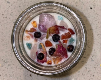 Bulk Order 5 Spiritual Candles, Beeswax or Soy, Essential Oils & Crystals, Energy Activators, Healing and Manifestation, 8oz and 16oz