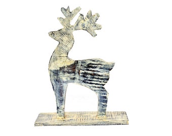 Wooden Deer Figurine Etsy