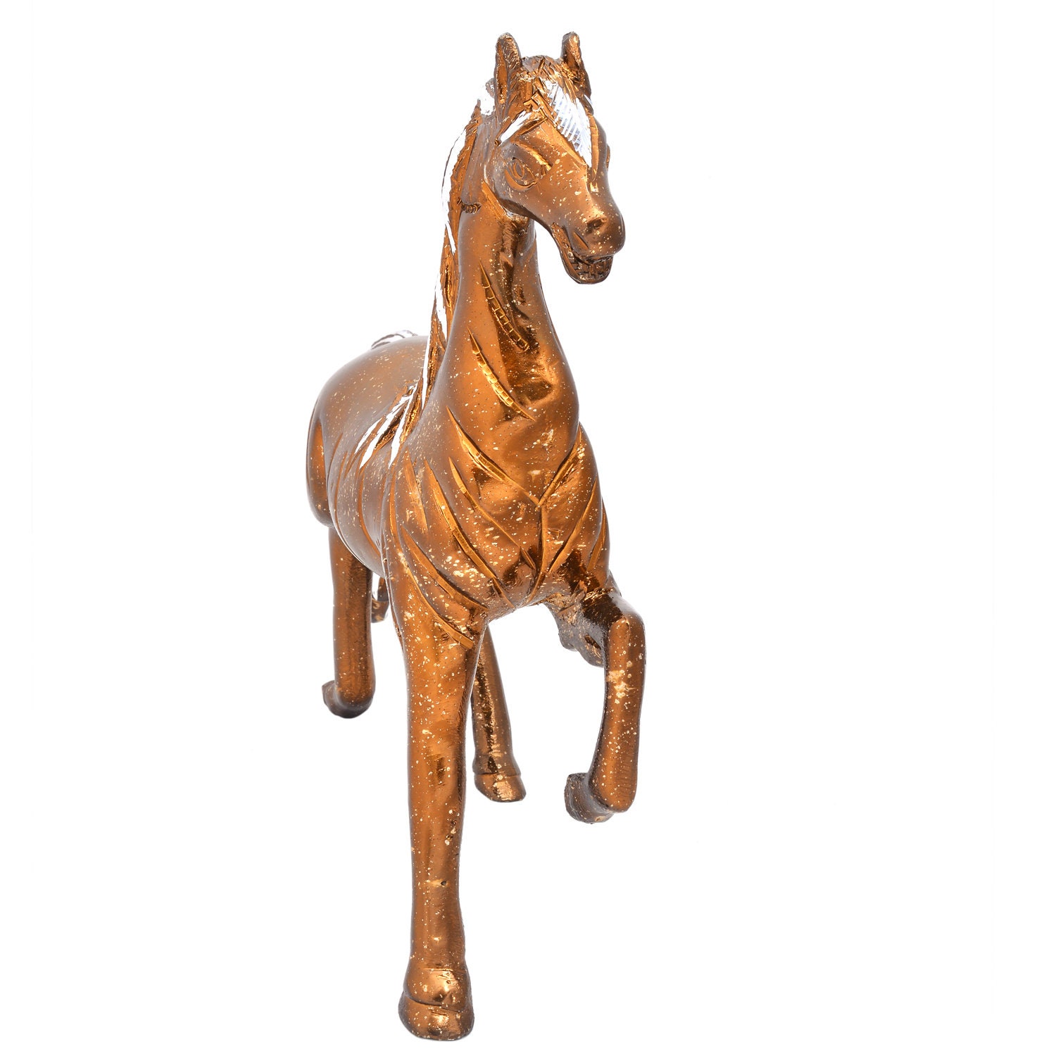 Beautiful White Metal Copper Horse Statue Table Top Horse Etsy