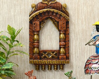 Rajasthani Style Traditional Wooden Jharokha Handcrafted Wall Hanging Jharokha, Home Decor Traditional Jharokha, Living Room Decor