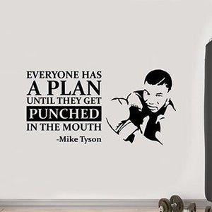 Everyone Has A Plan Tyson Quote Wall Decal Vinyl Sticker Boxer Gift Boxing Motivational Saying Home Sports Room Gym Decor Poster 1mkq