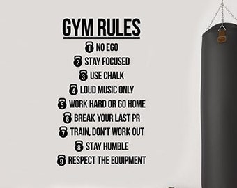 Gym Rules Etsy