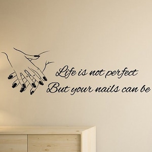 Nails Quote Wall Decal Manicure Polish Fingernail Fashion Glamour Vinyl Sticker Inspirational Business Art Entryway Beauty Salon Decor 69qs