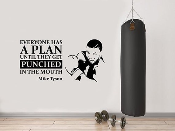 Tout Le Monde A Un Plan Mike Tyson Citation Murale Sticker Etsy