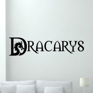 Dracarys Wall Decal Vinyl Sticker Fantasy Wall Art Dragon Decor Kids Room Bedroom Sign Poster Mural Gift 2537