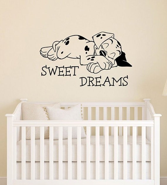 Disney Dalmatien Sweet Dreams Wall Sticker Chiot Mignon Chien Etsy
