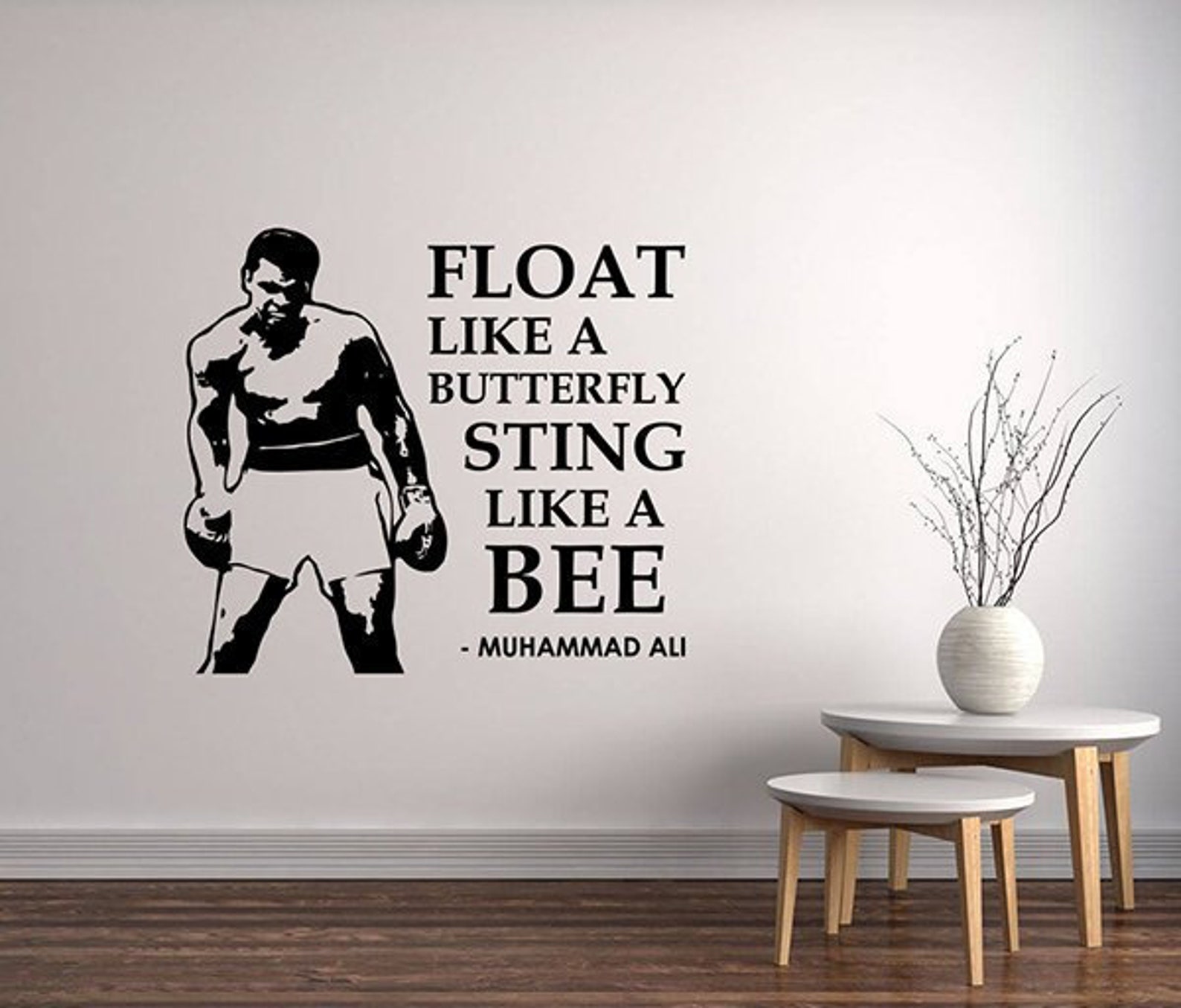 Muhammad Ali Quote Wall Sticker Float Like A Butterfly Sting Etsy New