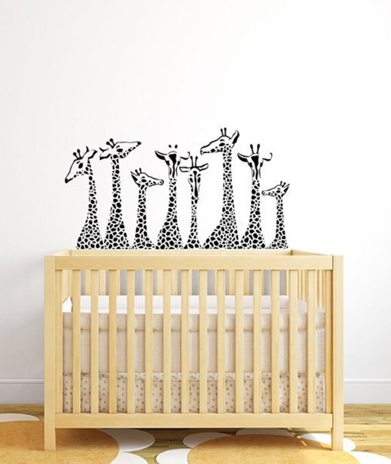 Autocollant Mural Girafe - Décoration Safari Jungle Animalier - Sticker Déco Moderne - Marque JustStickIt