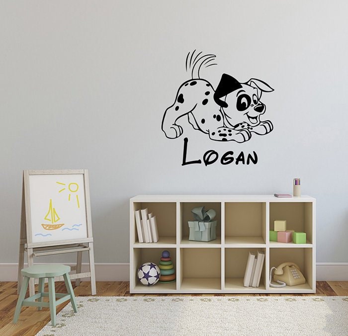 101 Dalmatian Personalized Wall Sticker Disney Custom Name Etsy