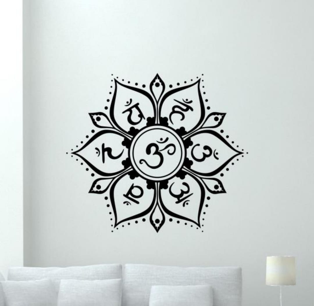 7 Chakra Wall Decal Vinyl Sticker Lotus Flower 7 Chackras Tree Wall Art ...