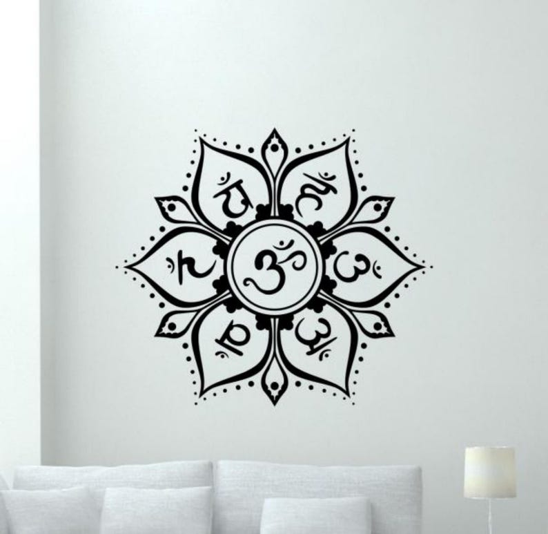 7 Chakra Wall Decal Vinyl Sticker Lotus Flower 7 Chackras Tree Wall Art ...