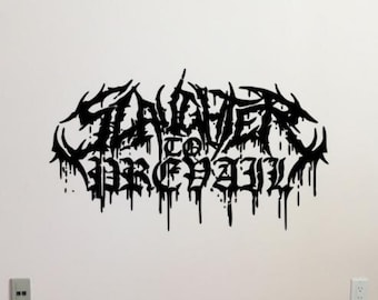 Slaughter Wall Decal Vinyl Sticker Rock Band Wall Art Sign Metal Decor Poster Metalhead Gift Car Window Decal 4267