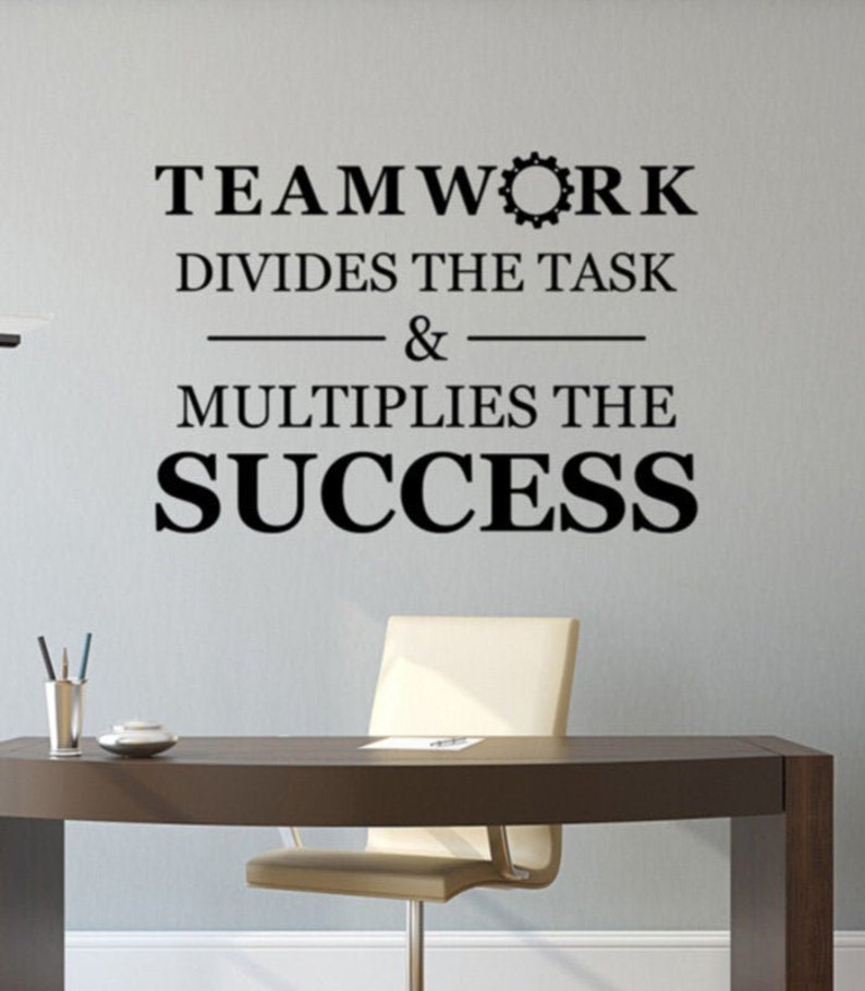 Teamwork Divides the Task Inspirational Quote Wall Decal Etsy