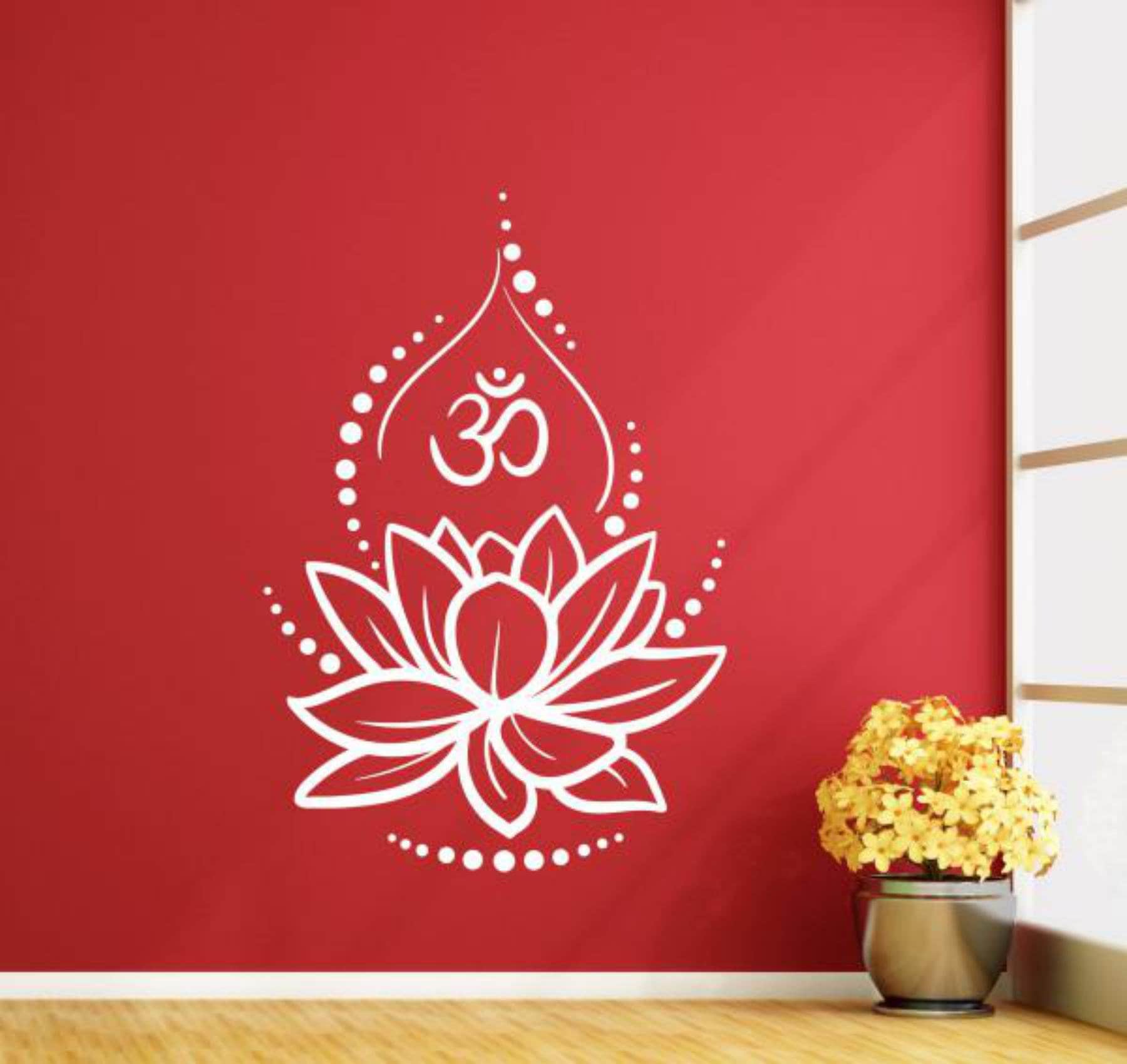 Om Ohm Wandtattoo Zum Aufkleben – 6 Größen, Haftet Auf Raufaser & Glas, Für Wohnzimmer, Küche, Kinderzimmer