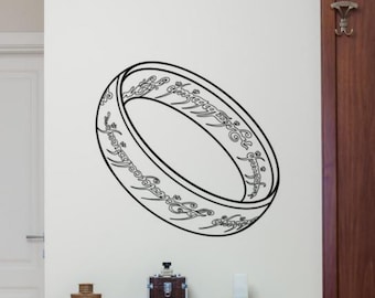 Ring sticker vinyl muursticker tovenaar kunst aan de muur teken decor poster muurschildering cadeau stencil 4232