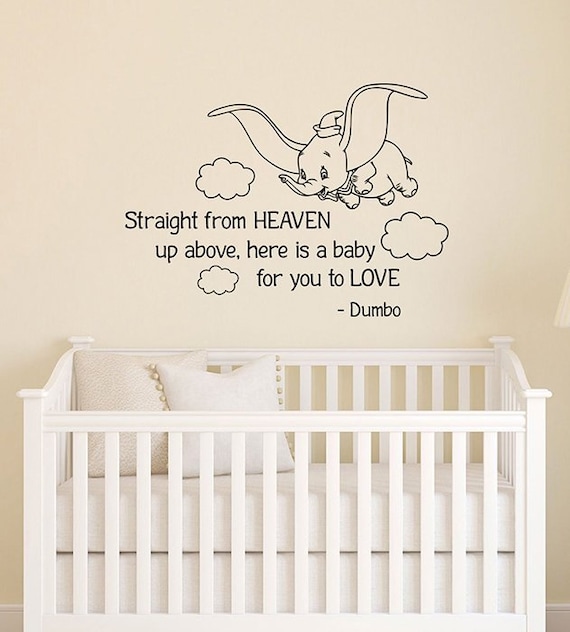 straight from heaven up above dumbo quote wall decal disney etsy australia