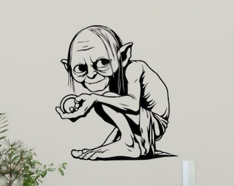 Gollum Decal Vinyl Muursticker Wizard Wall Art Teken Fellowship Ring Decor Poster Muurschildering Cadeau Stencil 4280