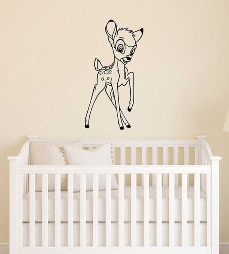 Disney Wall Decal Bambi Vinyl Sticker Movie Cartoon Animal Art Etsy