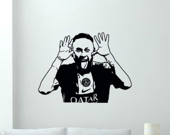 Neymar Vinyl Aufkleber Wandaufkleber Brasilien Football Player Wand Kunst Fußball Wohnzimmer Schlafzimmer Zeichen Gym Decor Kinder Poster Wandbild Sport Geschenk 2595