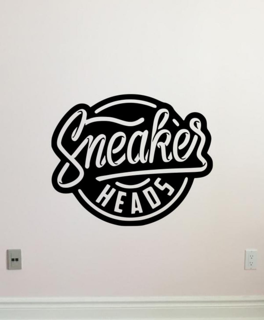 Sneakerhead Decal Vinyl Wall Sticker Sneaker Head Wall Art Sign