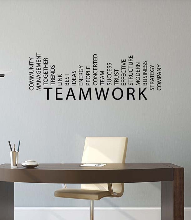 Teamwork Wall Decal Business Success Company Inspirational - Etsy Norway