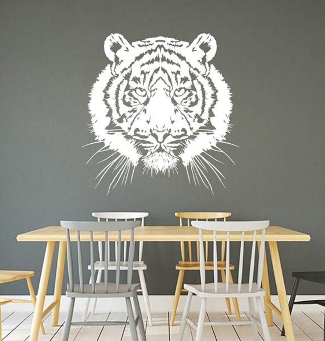 Tiger Head Wall Decal Predator African Wildcat Vinyl Sticker Safari ...