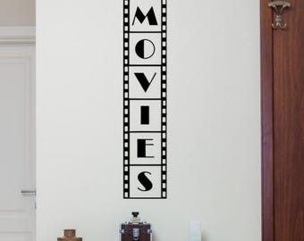 Calcomanía de vinilo para pared de películas, arte de pared para teatro, cine, Broadway, decoración del hogar, póster para habitación, mural, plantilla de regalo 4243