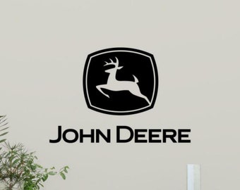 John Deere décalcomanie vinyle autocollant Mural mur Art signe décor affiche murale cadeau pochoir 2524