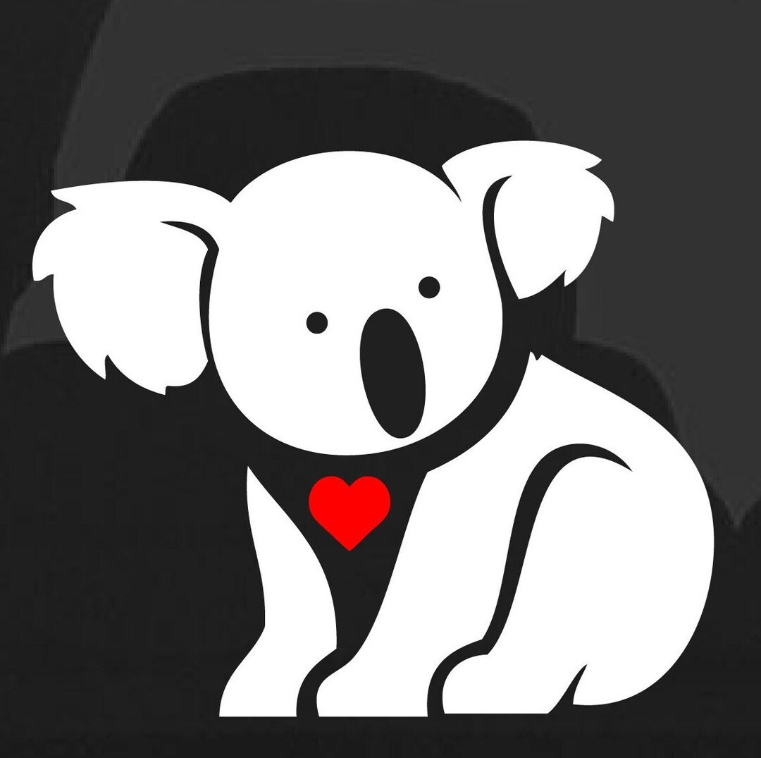 Koala Love Decal Koala Sticker Koala Love Car Decal Etsy