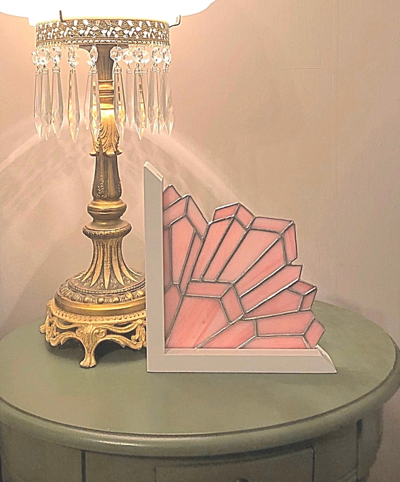 Stained Glass Corner Piece, Window Corner Decor, Iridescent Glass Art, Tiffany Method Suncatcher, Handmade Unique Home Accent,Corner Crystal image 7
