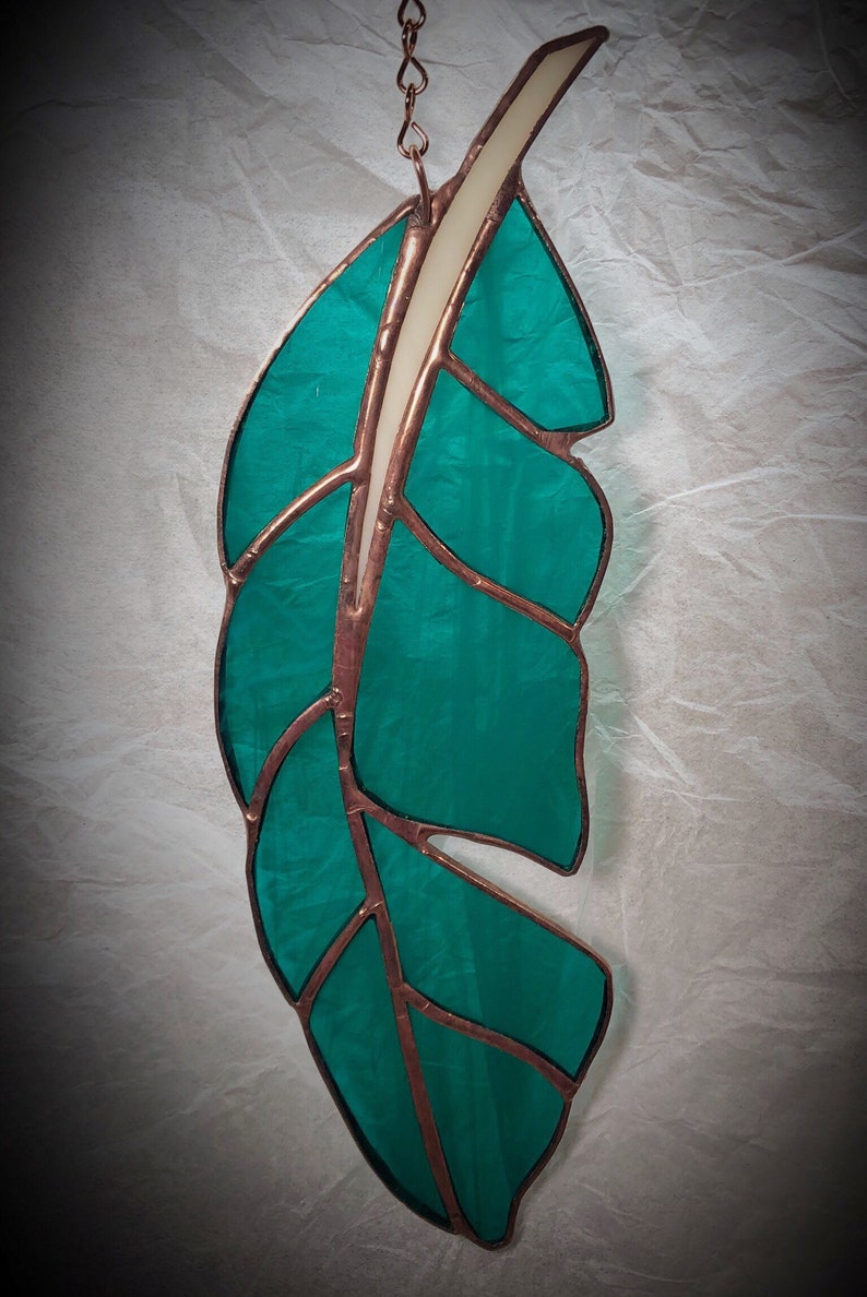 Feather in Stained Glass 10 Etsy
