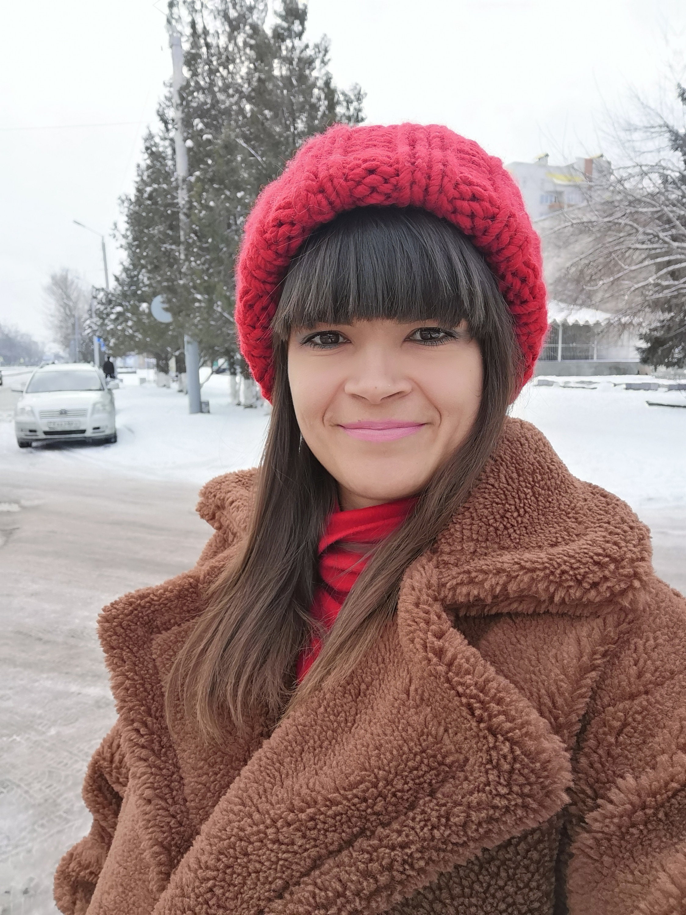 Red beanie hat for women Red knit hat Red knit beanie cap Etsy