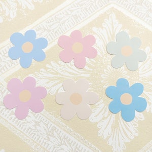 Pastel regenboogbloemen, stickerpakket, wonderland, happy planner, bujo, journaling, mat papier, penpalling, scrapbooking, botanisch