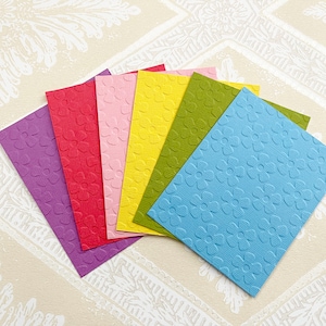 Lot de 6 papiers 3D en relief arc-en-ciel avec fleurs, papier à motifs, scrapbooking, carnet de bordelures, fabrication de cartes, correspondants, travaux manuels, fournitures