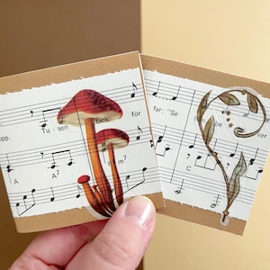 Diarios basura cuadrados en miniatura, 40 páginas, 120 g/m², bosque, botánica, bosque, álbum de recortes, diario de bolsillo pequeño, minicuadernos de bocetos, botánica