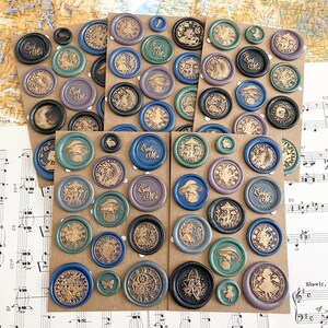 Alice scura, impreziosita in oro, Halloween, paese delle meraviglie, funghi, lussuosi sigilli di cera, fogli di adesivi, adesivi adesivi, stazionario, amico di penna,