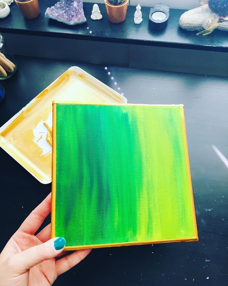 Irish Abstract painting Golden Frame