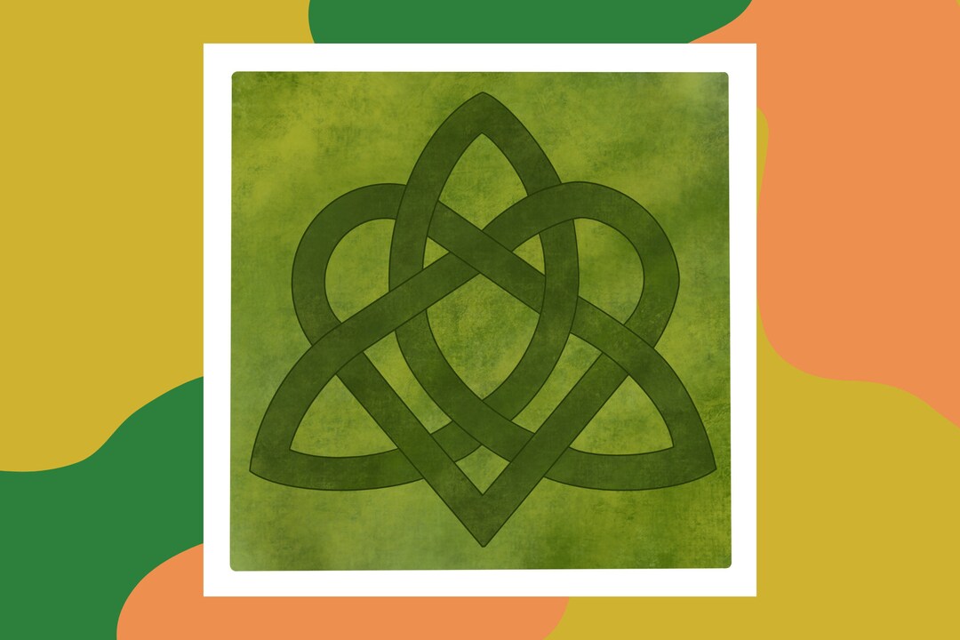 Irish Spring Knot Irish Celtic Love Knot, Square Premium Glossy Postcard , Friendship ...