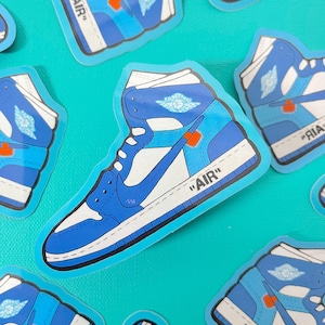 Jordan Off-White sneaker large pop art vinyl sticker